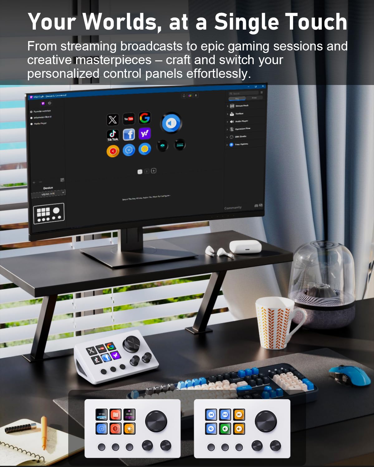 Amazon.com: TreasLin VSDinside Stream Controller Deck Stream Dock